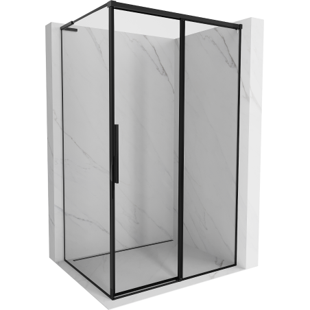 Mexen Rox L Duschkabine rechts gleitend 105 x 85 cm, schwarzer Rahmen, schwarz - 8C2L-105-085-70-70-P