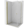 Mexen Pretoria Duschekabine zum Kippen 90 x 100 cm, transparent, gold - 852-090-100-50-00