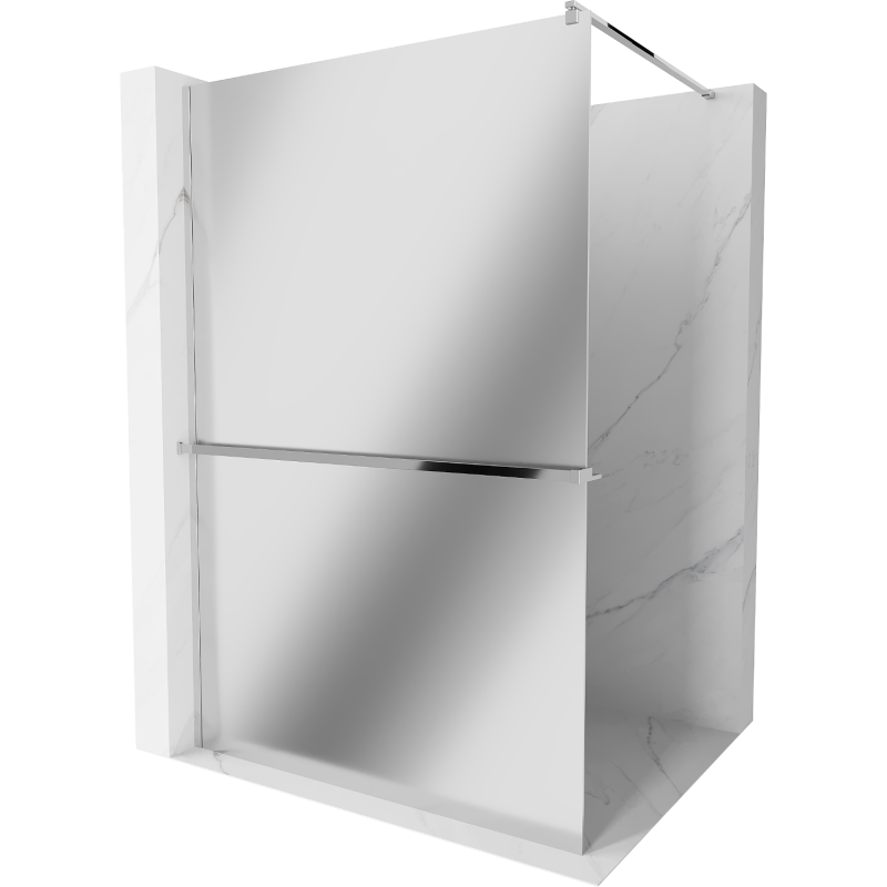 Mexen Kioto+ Duschwand mit Ablage Walk-in 70 x 200 cm, Spiegel, Chrom - 800-070-121-01-50