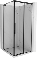 Mexen Rox L Duschkabine rechts schiebbar 100 x 100 cm, schwarzer Rahmen, schwarz - 8C2L-100-100-70-70-P