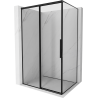 Mexen Rox Duschkabine Schiebetür links 135 x 85 cm, schwarzer Rahmen, schwarz - 8C2-135-085-70-70-L