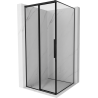 Mexen Rox linke Schiebeduschkabine 90 x 90 cm, schwarzer Rahmen, schwarz - 8C2-090-090-70-70-L