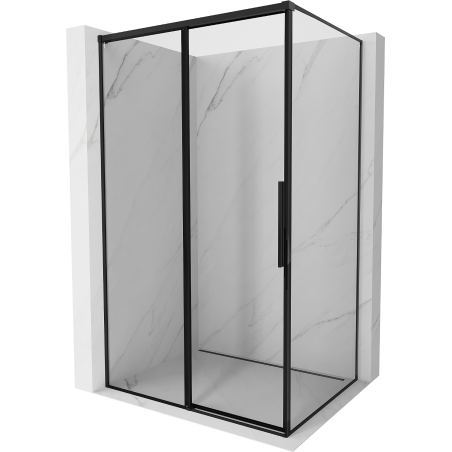 Mexen Rox Duschkabine links verschiebbar 150 x 90 cm, schwarzer Rahmen, schwarz - 8C2-150-090-70-70-L