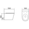 Mexen Rico 2.0 WC-Schüssel Rimless Tornado mit Slim-Absenkautomatik-Sitz, Duroplast, Weiß Hochglanz - 3072L4000T
