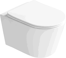 Mexen Rico 2.0 WC-Schüssel Rimless Tornado mit Slim-Absenkautomatik-Sitz, Duroplast, Weiß Hochglanz - 3072L4000T