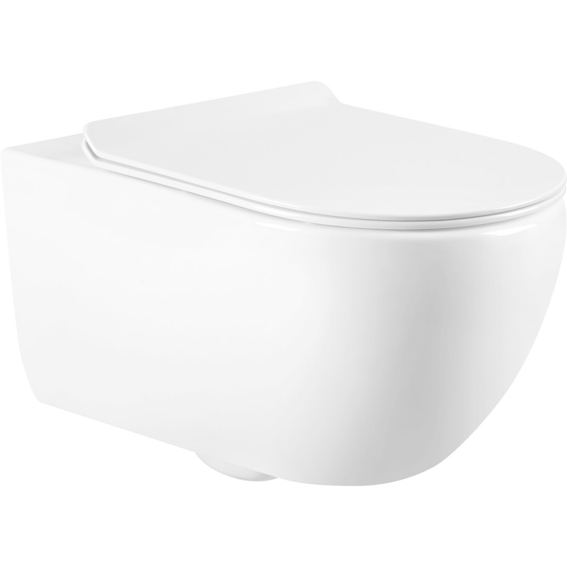 Mexen Carmen 2.0 WC-Becken Rimless mit Slim-Absenkautomatik-Sitz, Duroplast, weiß glänzend - 3088L4000