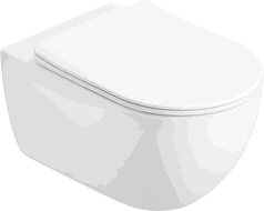 Mexen Carmen 2.0 WC-Schüssel Rimless Tornado mit Slim-Softclose-Sitz, Duroplast, glänzend weiß - 3088L4000T