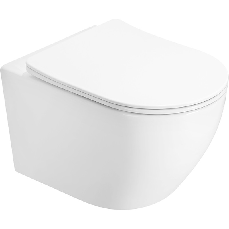 Mexen Lena 2.0 WC-Schüssel Rimless mit langsam schließendem Slim-Sitz, Duroplast, weiß glänzend - 3022L4000