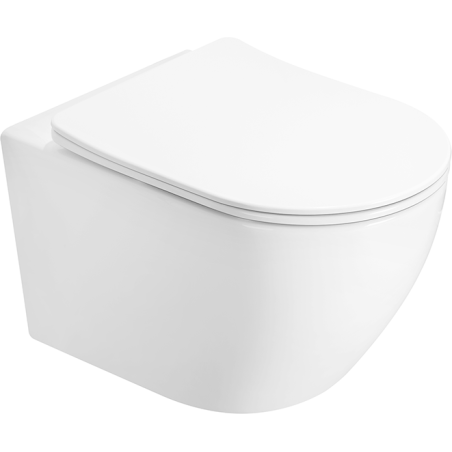 Mexen Lena 2.0 WC-Schüssel Rimless mit langsam schließendem Slim-Sitz, Duroplast, weiß glänzend - 3022L4000