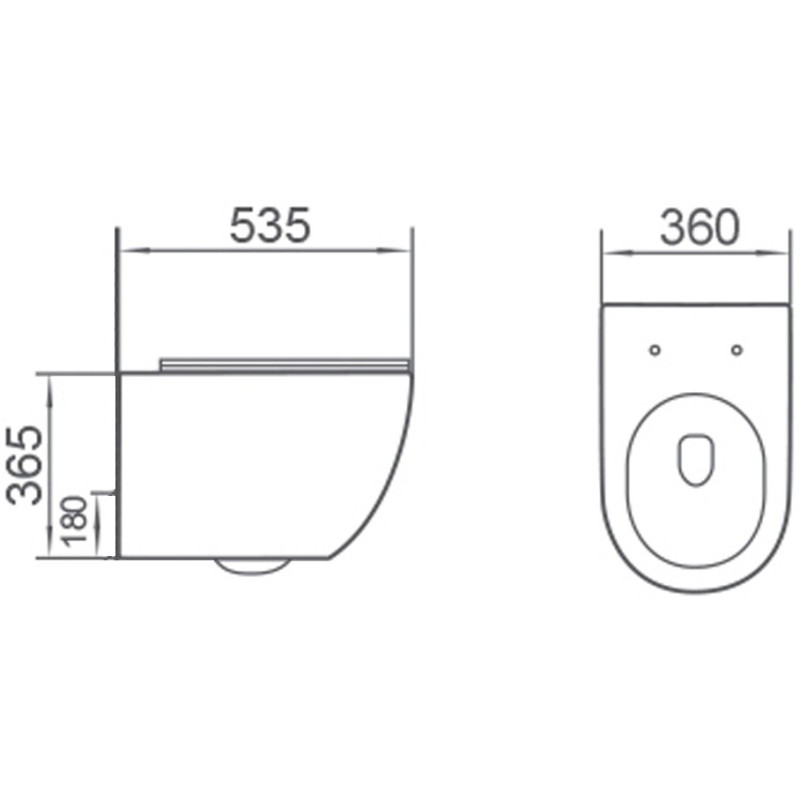 Mexen Lena 2.0 WC-Schüssel Rimless mit langsam schließendem Slim-Sitz, Duroplast, weiß glänzend - 3022L4000