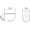 Mexen Lena 2.0 WC-Schüssel Rimless mit langsam schließendem Slim-Sitz, Duroplast, weiß glänzend - 3022L4000