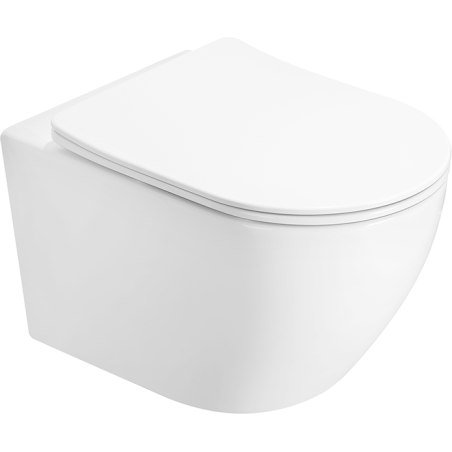 Mexen Lena 2.0 WC-Schüssel Rimless Tornado mit langsam schließendem Slim-Sitz, Duroplast, weiß glänzend - 3022L4000T