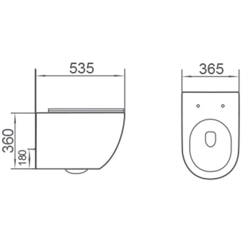 Mexen Lena 2.0 WC-Schüssel Rimless Tornado mit langsam schließendem Slim-Sitz, Duroplast, weiß glänzend - 3022L4000T