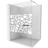 Mexen Kioto+ Duschwand mit Regal Walk-in 70 x 200 cm, weißes Muster, Chrom - 800-070-121-01-85