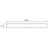 Mexen Flat M01 Abdeckung für Linienentwässerung 90 cm, gebürstetes Gun Grey - 1E20090