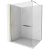 Mexen Kioto+ Duschwand mit Ablage Walk-in 90 x 200 cm, transparent, gold - 800-090-121-50-00