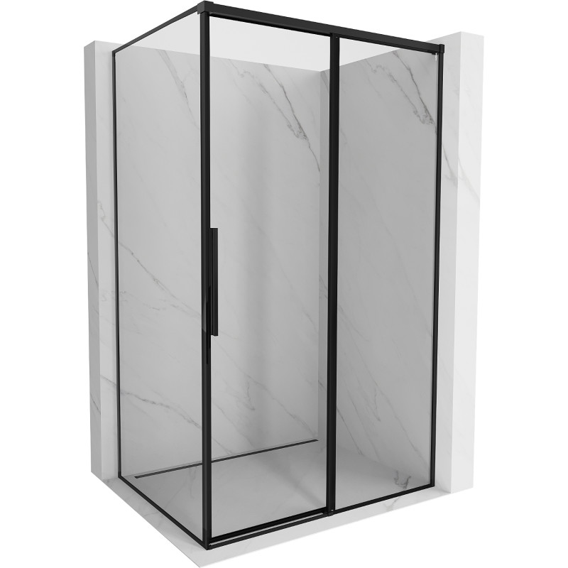 Mexen Rox duschkabine rechts verschiebbar 95 x 80 cm, schwarzer Rahmen, schwarz - 8C2-095-080-70-70-P