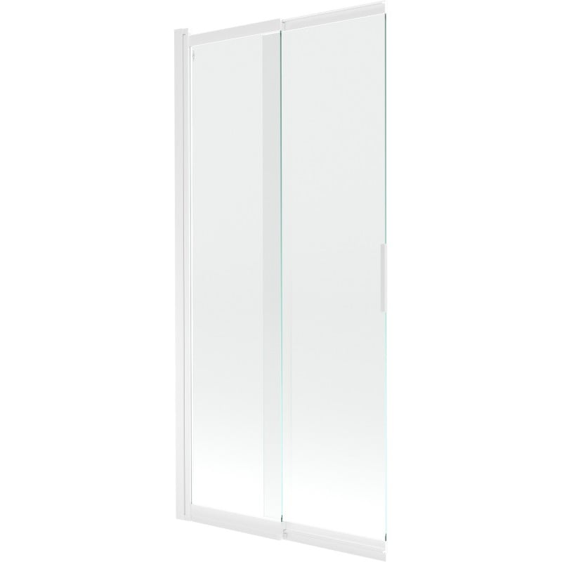 Mexen Fox Duschwand 2-flügelig verschiebbar 85 x 150 cm, transparent, weiß - 891-085-002-20-00