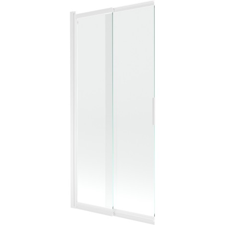 Mexen Fox Duschwand 2-flügelig verschiebbar 85 x 150 cm, transparent, weiß - 891-085-002-20-00