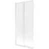 Mexen Fox Duschwand 2-flügelig verschiebbar 85 x 150 cm, transparent, weiß - 891-085-002-20-00