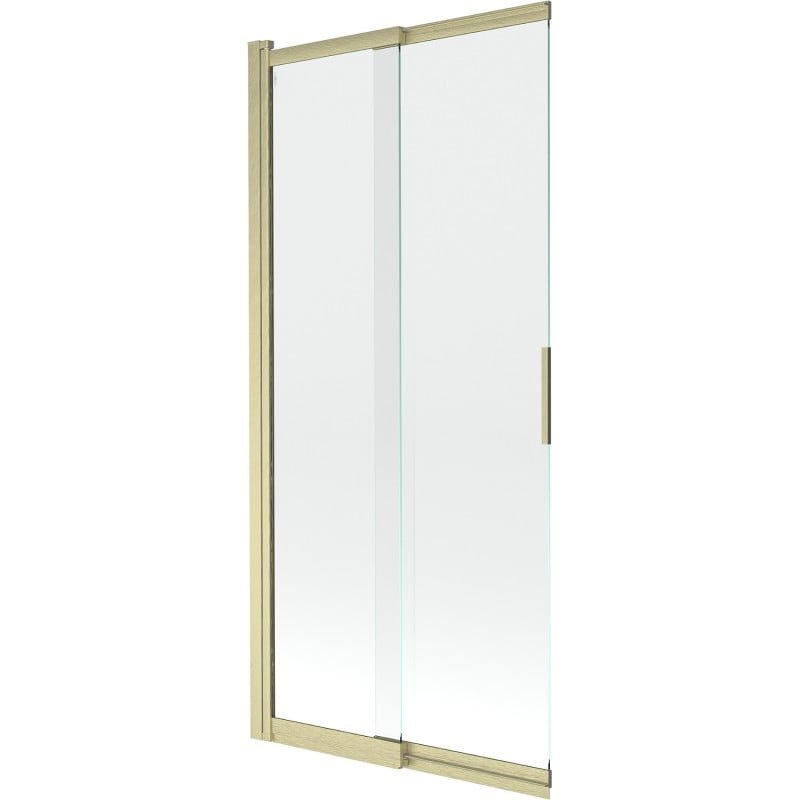 Mexen Fox Duschwand 2-flügelig verschiebbar 85 x 150 cm, transparent, gold gebürstet - 891-085-002-55-00