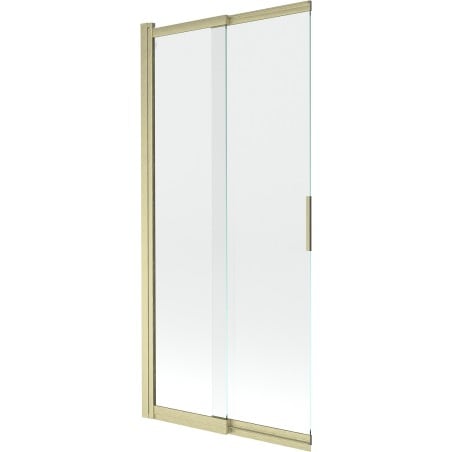 Mexen Fox Duschwand 2-flügelig verschiebbar 85 x 150 cm, transparent, gold gebürstet - 891-085-002-55-00
