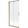 Mexen Fox Duschabtrennung, 2-flügelig, verschiebbar, 85 x 150 cm, transparent, gebürstetes Kupfer - 891-085-002-65-00