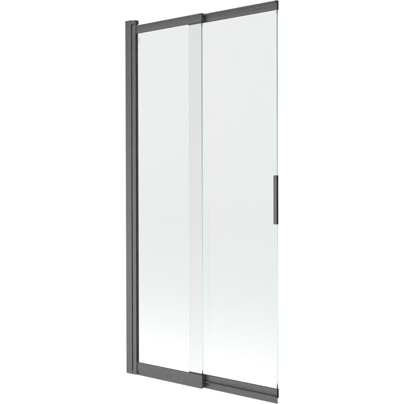 Mexen Fox Duschabtrennung 2-flügelig verschiebbar 85 x 150 cm, transparent, gebürstetes Gun Gray - 891-085-002-66-00