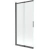 Mexen Fox Duschabtrennung 2-flügelig verschiebbar 85 x 150 cm, transparent, gebürstetes Gun Gray - 891-085-002-66-00