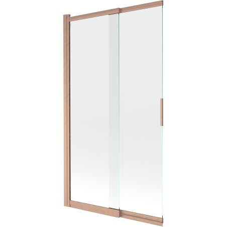 Mexen Fox Duschwand 2-flügelig verschiebbar 100 x 150 cm, transparent, gebürstetes Kupfer - 891-100-002-65-00