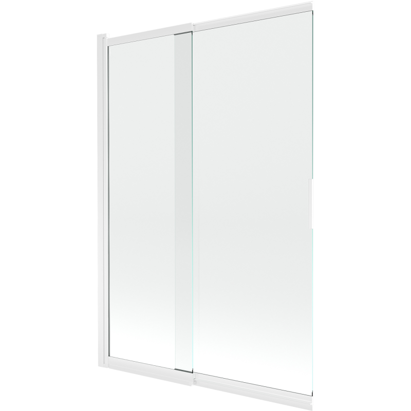 Mexen Fox Duschwand 2-flügelig Schiebesystem 120 x 150 cm, transparent, weiß - 891-120-002-20-00