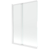 Mexen Fox Duschwand 2-flügelig Schiebesystem 120 x 150 cm, transparent, weiß - 891-120-002-20-00