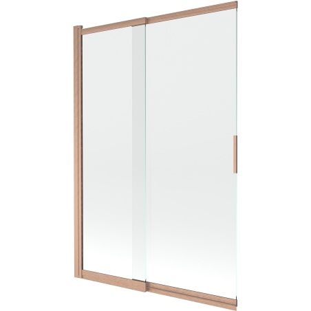 Mexen Fox Duschabtrennung 2-flügelig Schiebetür 120 x 150 cm, transparent, gebürstetes Kupfer - 891-120-002-65-00