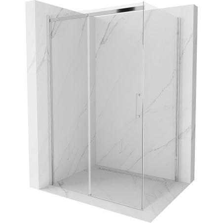 Mexen Omega Schiebetür-Duschkabine 100 x 80 cm, transparent, chrom - 825-100-080-01-00