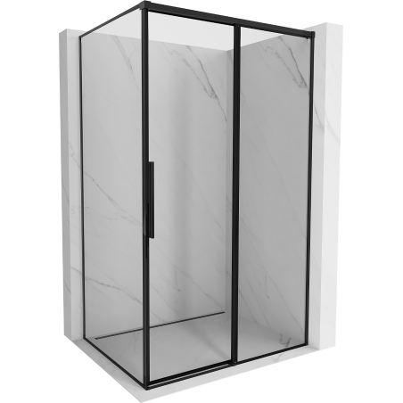 Mexen Rox Duschkabine, Schiebetür rechts, 90 x 95 cm, schwarzer Rahmen, schwarz - 8C2-090-095-70-70-P