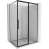 Mexen Rox Duschkabine rechts verschiebbar 125 x 95 cm, schwarzer Rahmen, schwarz - 8C2-125-095-70-70-P