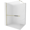 Mexen Kioto+ Duschwand mit Ablage Walk-in 110 x 200 cm, matt, gold - 800-110-121-50-30