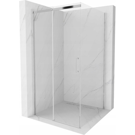 Mexen Omega Schiebedusche 100 x 100 cm, transparent, Chrom - 825-100-100-01-00