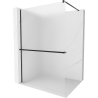 Mexen Kioto+ Duschwand mit Regal Walk-in 120 x 200 cm, Matt, Schwarz - 800-120-121-70-30