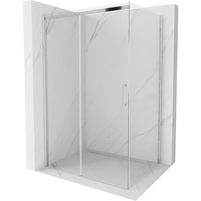 Mexen Omega Schiebetür-Duschkabine 120 x 90 cm, transparent, Chrom - 825-120-090-01-00