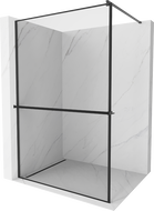 Mexen Kioto+ Duschwand mit Regal Walk-in 100 x 200 cm, schwarzer Rahmen, schwarz - 800-100-121-70-70