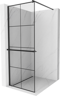 Mexen Kioto+ Duschwand mit Regal Walk-in 70 x 200 cm, schwarze Gitter, schwarz - 800-070-121-70-77