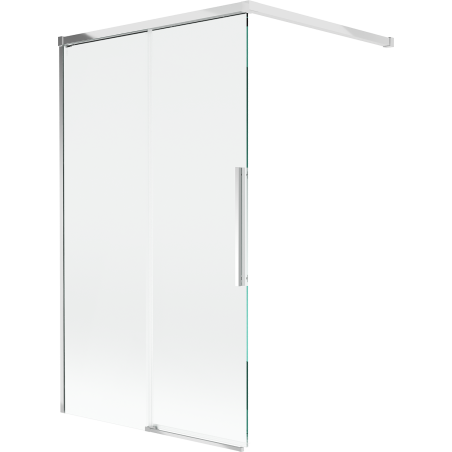 Mexen Rox Badewannenabtrennung, 2-flügelig, verschiebbar, 100 x 150 cm, transparent, Chrom - 8C9-100-003-01-00