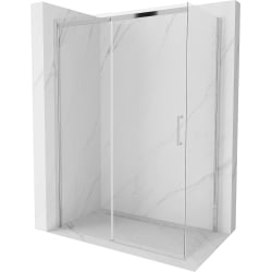 Mexen Omega ausziehbare Duschabtrennung 140 x 70 cm, Transparent, Chrom - 825-140-070-01-00