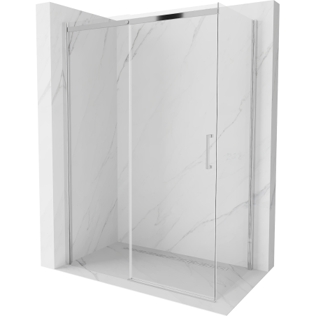 Mexen Omega Schiebetür-Duschkabine 140 x 70 cm, transparent, Chrom - 825-140-070-01-00