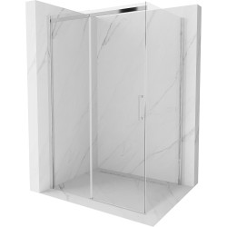 Mexen Omega ausziehbare Duschabtrennung 150 x 90 cm, Transparent, Chrom - 825-150-090-01-00