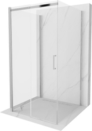 Mexen Omega-3S 3-seitige Duschkabine, Schiebetür 100 x 100 cm, transparent, Chrom - 825-100-100-01-00-3S