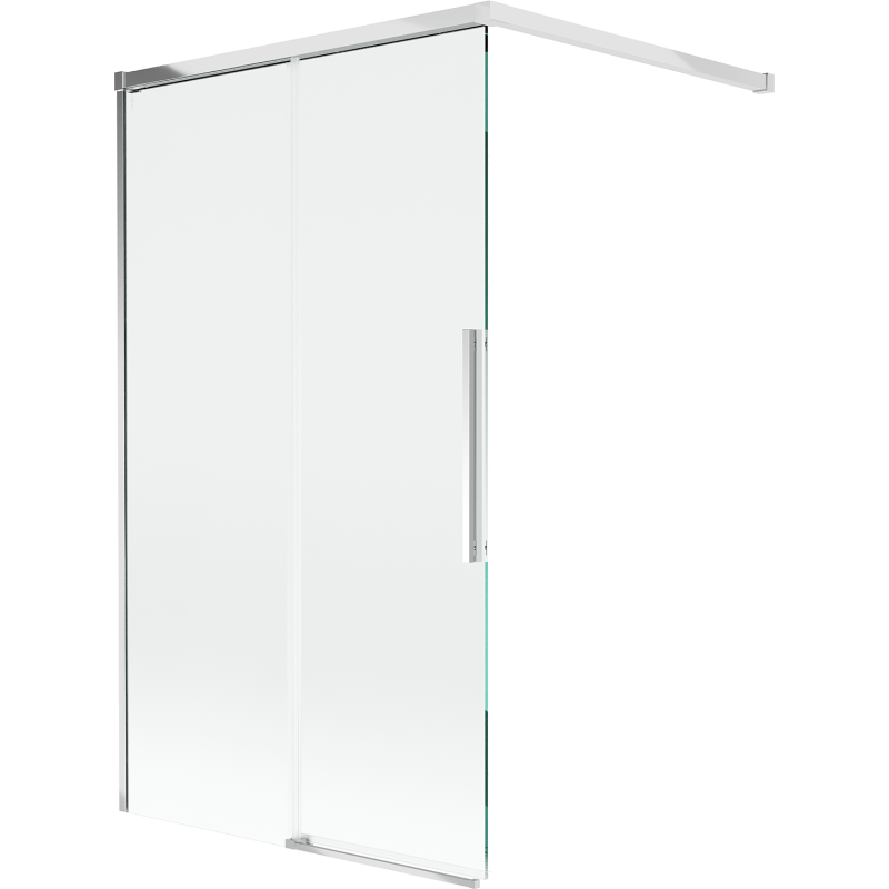 Mexen Rox Duschabtrennung, 2-flügelig, verschiebbar, 120 x 150 cm, transparent, Chrom - 8C9-120-003-01-00
