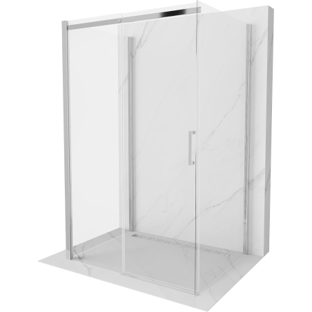Mexen Omega-3S 3-seitige, verschiebbare Duschkabine 110 x 90 cm, transparent, Chrom - 825-110-090-01-00-3S