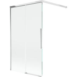 Mexen Rox Badewannen-Paneel, 2-flügelig, verschiebbar, 140 x 150 cm, transparent, Chrom - 8C9-140-003-01-00